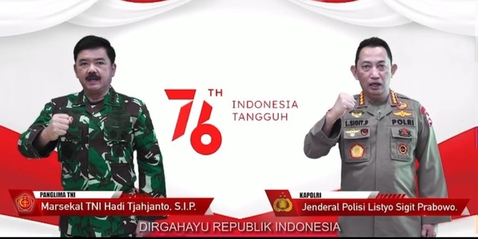  Panglima TNI & Kapolri HUT ke-76 RI: Indonesia Tangguh, Indonesia Tumbuh