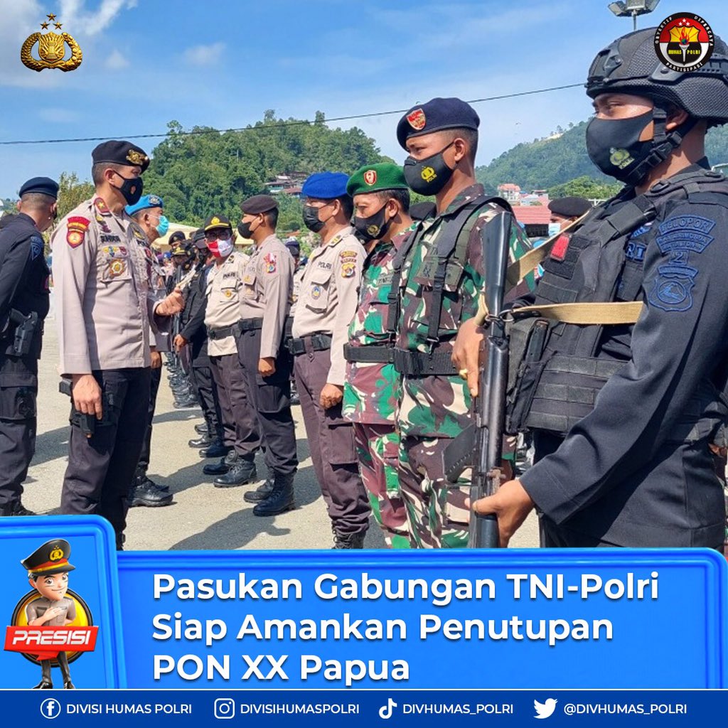  2.891 Aparat Gabungan Disiagakan Jaga Penutupan PON Papua