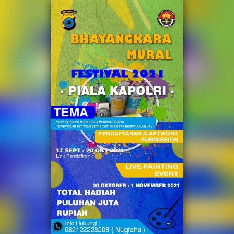 Bhayangkara Mural Festival 2021, Buruan! Polda Kalsel Masih Buka Pendaftaran