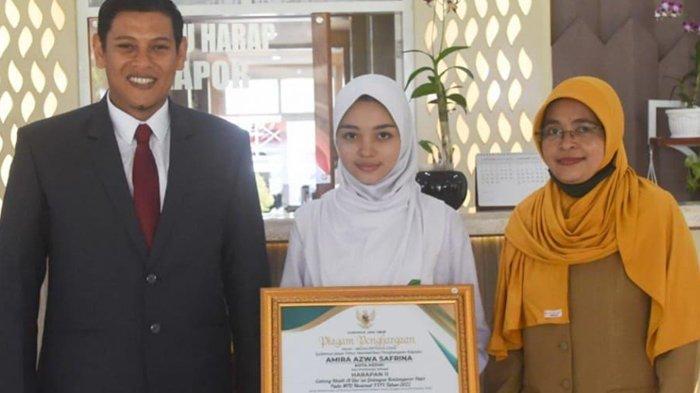 Pelajar Kota Kediri, Amira Azwa Safrina Juara di Ajang MTQ Nasional Cabang Khath Quran
